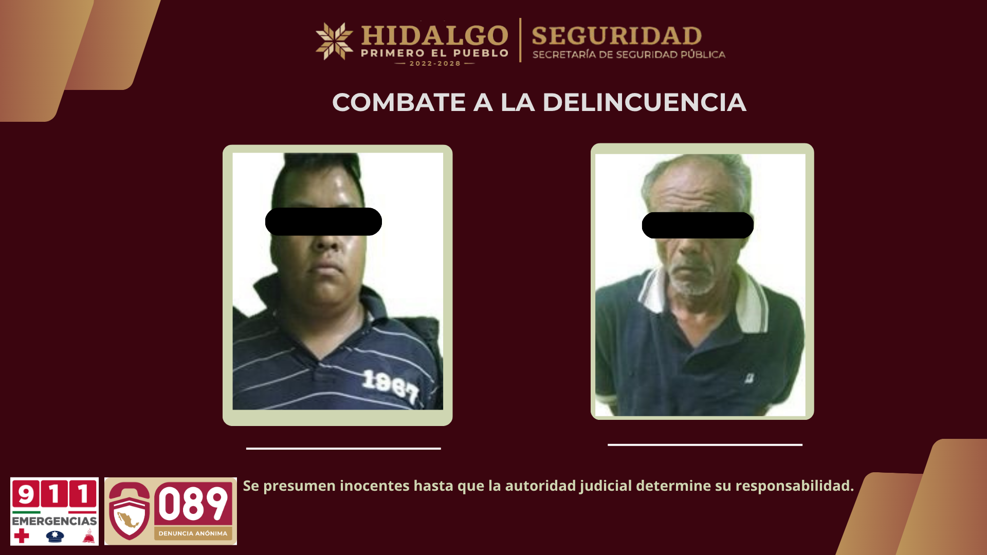 Policía Estatal detiene a responsables de asalto a comercio en Tizayuca